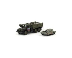 Машинка Технопарк «Зил-131 с танком» 1:43