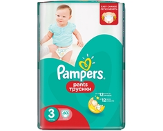 Трусики-подгузники Pampers Pants 3 (6-11 кг) 60 шт.