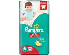 Трусики-подгузники Pampers Pants 6 (16+ кг) 44 шт.