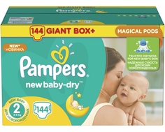 Подгузники Pampers New Baby-Dry 2 (3-6 кг) 144 шт.