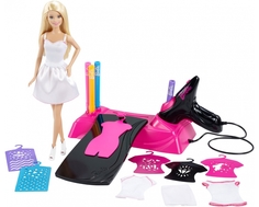 Игровой набор Barbie «Дизайн-студия для создания цветных нарядов с куклой»