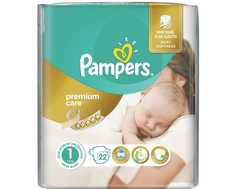 Подгузники Pampers Premium Care 1 (2-5 кг) 22 шт.