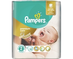 Подгузники Pampers Premium Care 2 (3-6 кг) 22 шт.