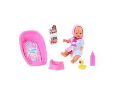 Кукла LokoToys «Le Petit Bebe» с ванночкой и купальными аксессуарами 30 см
