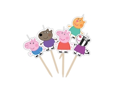 Набор свечей Peppa Pig «Пеппа и друзья» на палочках 5 шт.