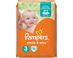 Подгузники Pampers Sleep&amp;Play 3 (4-9 кг) 16 шт.