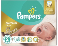 Подгузники Pampers Premium Care 2 (3-6 кг) 148 шт.