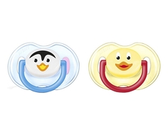 Пустышка Philips AVENT «Домашние животные» силиконовая, ортодонтическая 0-6 мес. 2 шт. в ассортименте