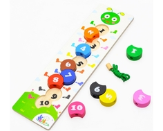 Развивающая игрушка Фабрика Фантазий «Вкладыши, шнуровка, цифры»