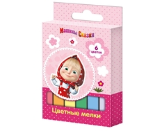 Набор цветных мелков Маша и Медведь 6 цв.