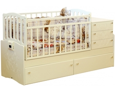 Кроватка-трансформер Daka Baby «Укачай-ка 03» ваниль Dakababy