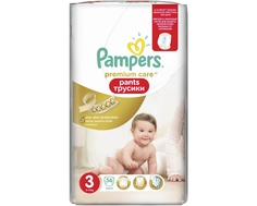 Трусики-подгузники Pampers Premium Care 3 (6-11 кг) 56 шт.