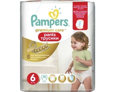 Трусики-подгузники Pampers Premium Care 6 (16+ кг) 19 шт.