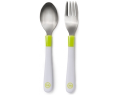 Ложка и вилка Happy Baby «Spoon fork baby cutlery set» с 6 мес. в ассортименте