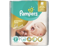 Подгузники Pampers Premium Care 2 (3-6 кг) 80 шт.