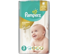 Подгузники Pampers Premium Care 3 (5-9 кг) 60 шт.