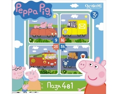 Пазл Origami «Peppa Pig: Транспорт» 4 в 1