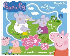 Пазл фигурный Origami «Peppa Pig: Семья Слонов» 24 эл. и 10 фигурок