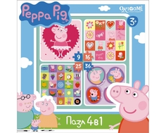 Пазл Origami «Peppa Pig: Герои и предметы» 4 в 1