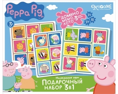Подарочный набор Origami «Peppa Pig: 3 игры и 3 пазла»