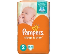 Подгузники Pampers Sleep&amp;Play 2 (3-6 кг) 88 шт.