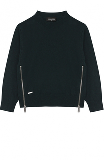 Вязаный пуловер с декоративными молниями Dsquared2