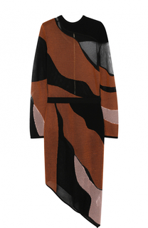 Приталенное платье асимметричного кроя Balmain