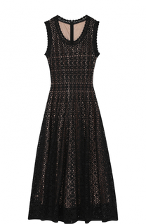 Приталенное кружевное платье-миди Alaia