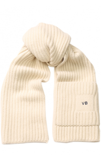 Шерстяной шарф фактурной вязки Victoria Beckham