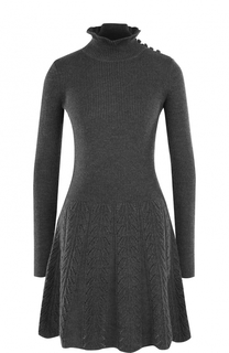 Шерстяное мини-платье с длинным рукавом See by Chloé