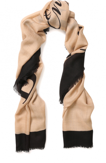 Кашемировый шарф с принтом и необработанным краем Burberry