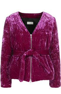 Бархатный жакет на молнии с поясом Dries Van Noten