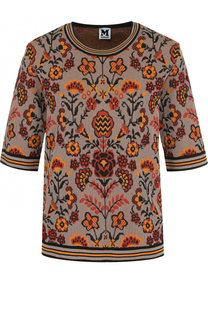 Вязаный топ с коротким рукавом и принтом M Missoni