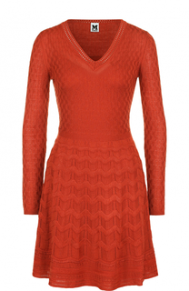 Вязаное мини-платье с длинным рукавом M Missoni