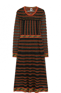 Приталенное платье-миди с длинным рукавом M Missoni