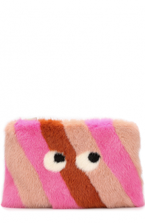 Клатч Eyes из меха норки Anya Hindmarch