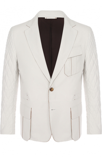 Однобортный кожаный пиджак Zegna Couture
