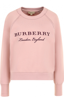 Хлопковый свитшот с круглым вырезом Burberry