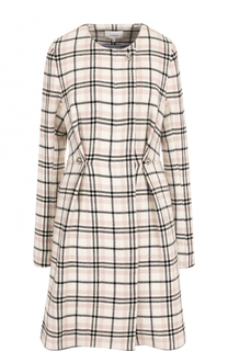 Приталенное шерстяное пальто с круглым вырезом Carven