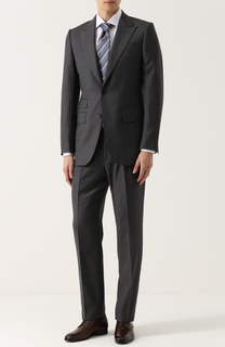 Шерстяной костюм с пиджаком на двух пуговицах Ermenegildo Zegna