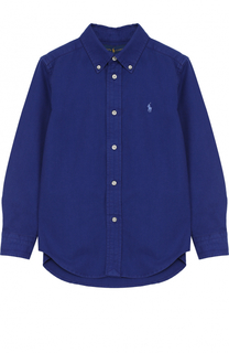 Хлопковая рубашка с воротником button down Polo Ralph Lauren