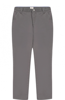 Хлопковые брюки прямого кроя Armani Junior