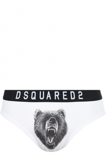 Хлопковые брифы с широкой резинкой Dsquared2