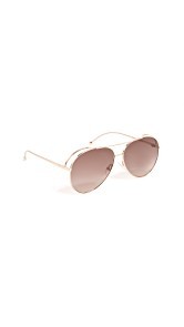 Fendi Double Rim Aviator Sunglasses