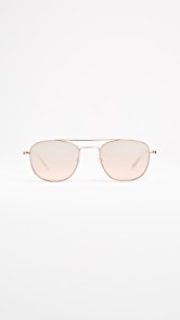GARRETT LEIGHT Club House Aviator Sunglasses