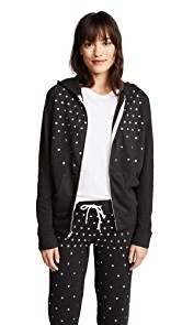 MONROW Zip Up Hoodie with Studs