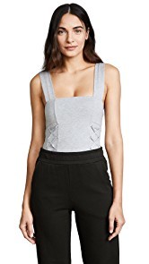 KENDALL + KYLIE Knit Grey Thong Bodysuit
