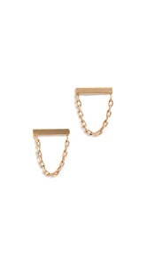 Madewell Delicate Bar and Chain Stud Earrings