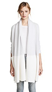 TSE Cashmere Colorblock Hooded Shawl Cardigan