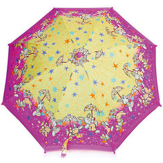 Зонт-трость, детский, розово-желтый, со светодиодами Zest